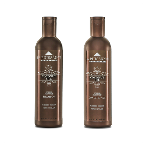 La Puissance - Kit Coconut Oil Shampoo (300ml) + Acondicionador (300ml) Cabello Reseco