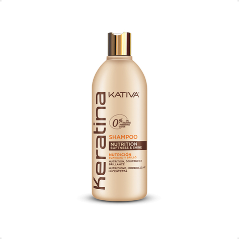 Kativa - Shampoo Keratina Nutrición, Suavidad & Brillo (500ml)