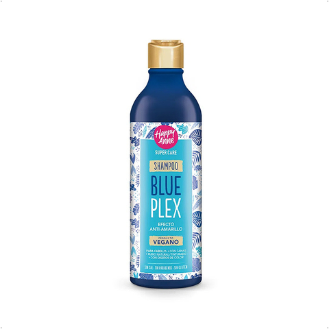 Happy Anne - Shampoo Vegano Blue Plex Anti-Amarillo (340ml)