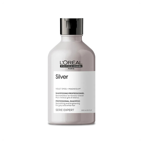Loréal Professionnel - Shampoo Silver Serie Expert Neutralizante para Cabello Gris y Blanco (300ml)