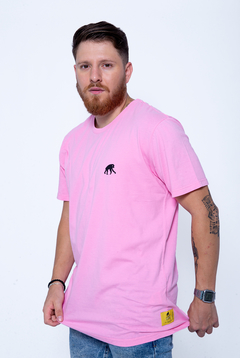 T-SHIRT CHIMP BÁSICA ROSA - loja online