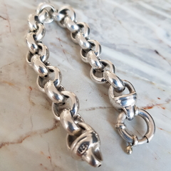 Pulsera rolo en Plata 925 Inflada con cierre marinero, 19 cm. - comprar online