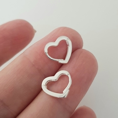Argollitas Corazón en Plata, 1 x 1,2 cm. en internet
