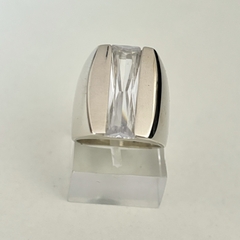 Anillo en Plata con Cubic blanco en internet