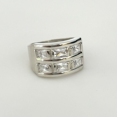 Anillo en Plata con Cubic baguette blanco en internet