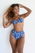 Imagem do conjunto (top argola + hotpants) estampa mahalo azul