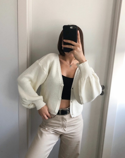 Cropped e outlet cardigan