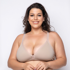 Sutiã sem Bojo Estruturado Plus Size Lenir em Microfibra (Ref:6023)