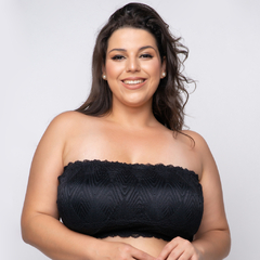 Top Faixa com Bojo Estruturado Plus Size Andria em Renda (Ref:6034)