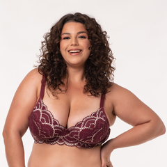 Sutiã sem Bojo Estruturado Plus Size Desiree em Renda (Ref:6215) - loja online