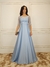 Vestido De Festa Izabel Bordado Azul Serenity - comprar online