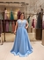 Vestido De Festa Mirela Azul Serenity Plus Size na internet