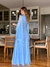 Vestido De Festa Cintia Tule Jateado Azul Serenity 1 na internet