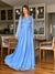 Vestido De Festa Cintia Tule Jateado Azul Serenity 1 - loja online