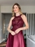 Vestido De Festa Talita Bordado Satin Marsala - comprar online