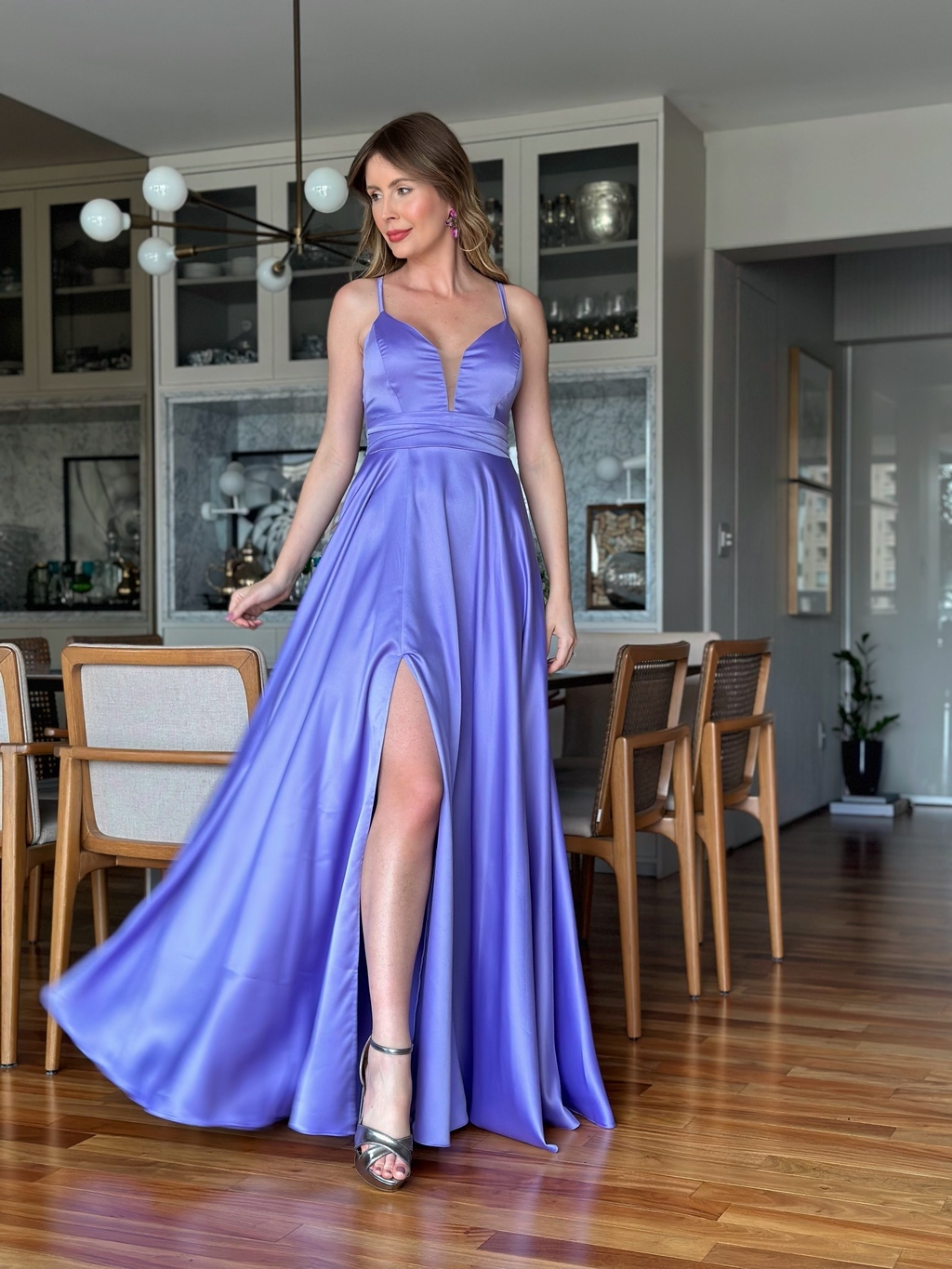 Vestido de store formatura violeta