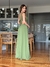 Vestido longo de festa Karine Verde Oliva - loja online