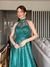 Vestido De Festa Sarah Glitter Verde Esmeralda - comprar online