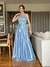 Vestido De Festa Sarah Tule Glitter Azul Serenity - loja online