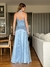 Vestido De Festa Sarah Tule Glitter Azul Serenity na internet