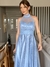 Vestido De Festa Sarah Tule Glitter Azul Serenity - comprar online