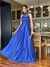Vestido De Festa Sarah Glitter Azul Royal