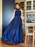 Vestido De Festa Sarah Tule Azul Marinho - loja online