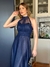 Vestido De Festa Sarah Tule Azul Marinho - comprar online