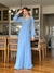 Vestido De Festa Serena Liso Azul Serenity 2 - loja online