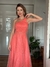 Vestido De Festa Valeria Glitter Coral /Laranja - loja online