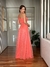 Vestido De Festa Valeria Glitter Coral /Laranja - comprar online