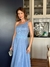 Vestido De Festa Valeria Glitter Azul Serenity - loja online