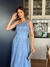 Vestido De Festa Valeria Glitter Azul Serenity - comprar online