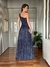 Vestido De Festa Valeria Glitter Azul Marinho - comprar online