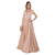 Vestido De Festa Rafaela Nude Dourado/ nude rosê na internet