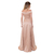 Vestido De Festa Rafaela Nude Dourado/ nude rosê - loja online