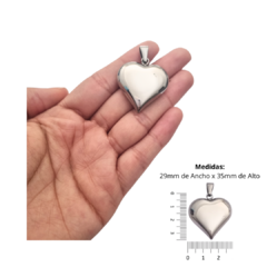 Imagen de DIJE EN ACERO CON FORMA DE CORAZÓN - 1 U