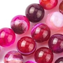 TIRA AGATA 8mm FUCSIA (1 Tira)