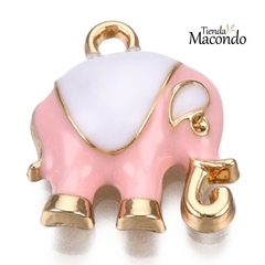 ELEFANTE ROSA ESMALTADO (1 UNIDAD)