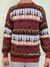 Agasalho Peruano Suéter de Lã Unissex Gola Redonda Vermelho Ferrugem - comprar online