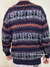 Agasalho Peruano Suéter de Lã Unissex Gola Redonda Azul Escuro e Roxo - comprar online