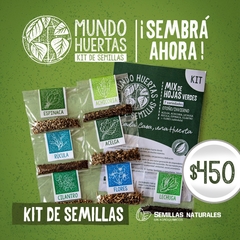 "MIX DE HOJAS VERDES": Kit de semillas con 7 variedades - Temporada Otoño/Invierno en internet