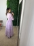 Vestido Longo Crepe Decote V Lilás na internet