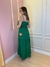 Vestido Longo Detalhe Babado Verde - comprar online
