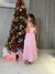 Vestido Mid Alça Alça Amarração Rosa Listrado - comprar online