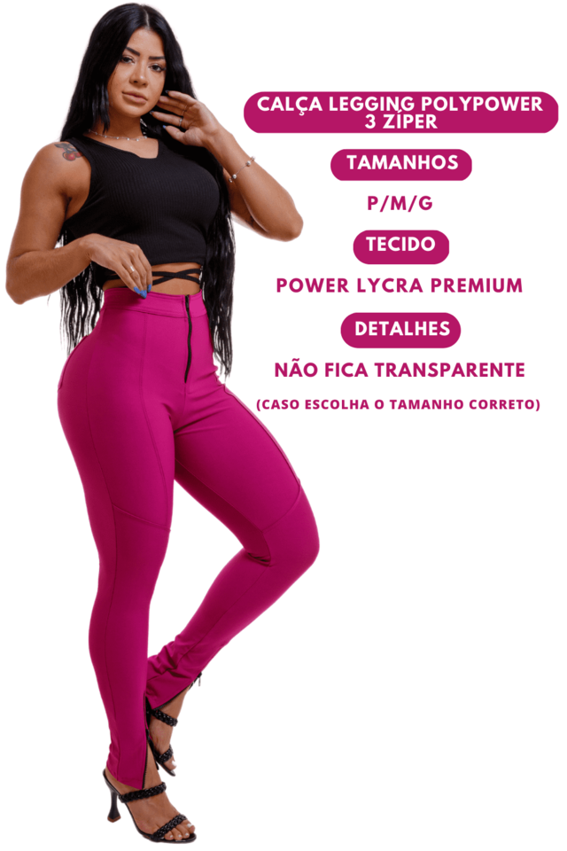 Calça Legging Vinho - Não fica transparente