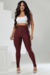 Calça Legging PolyPower 3 Zíper Vinho - PDB18.4 na internet