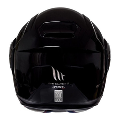 CASCO ATOM SOLID NEGRO BRILLO - FRASER MOTOS