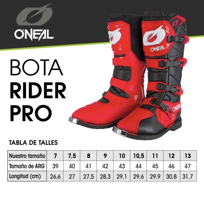 Botas oneal rider outlet