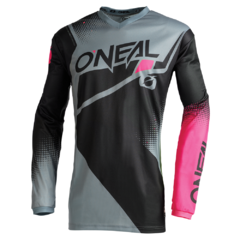 JERSEY ONEAL ELEMENT MUJER RACEWEAR BLACK GRAY PINK